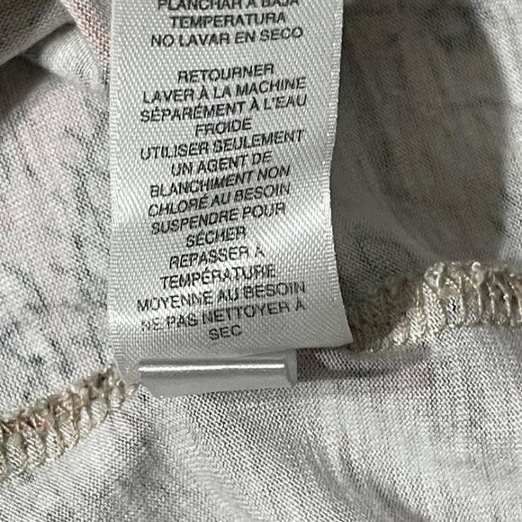 Chico’s women's size 1(8/M) brown print tie hem 3/4 sleeve v neck top - Picture 7 of 10